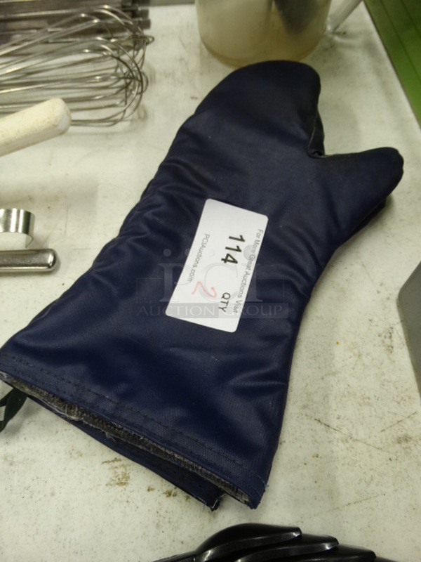 2 Blue Oven Mitts. 14x8. 2 Times Your Bid!
