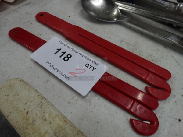 2 Red Poly Utensils. 10