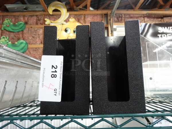 4 Black Poly Holders. Includes 4.5x4.5x8. 4 Times Your Bid!