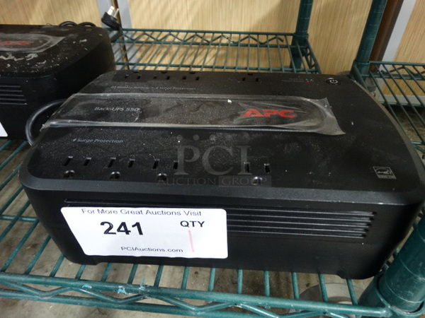 APC Back UPS 550 Power Surge Protector. 11x7x3.5