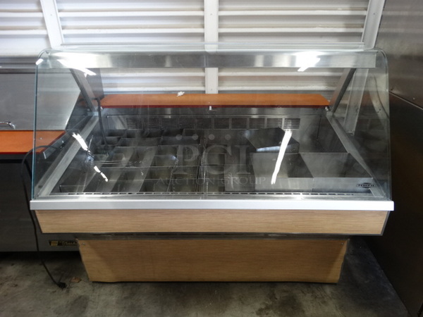 AWESOME! Federal Stainless Steel Commercial Floor Style Display Case Merchandiser w/ Cutting Board. 60x47x53. Cannot Test Due To Plug Style 