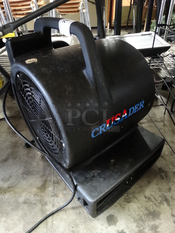 Crusader Model 3500BLK Black Poly Floor Style Air Mover Fan. 115 Volts, 1 Phase. 15x19x21