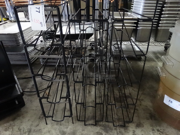 3 Black Countertop Holder Stands. 6x20x24. 3 Times Your Bid!