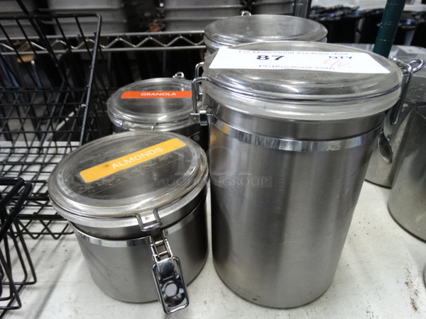 4 Various Metal Containers. 5x6x4.5, 5x6x8. 4 Times Your Bid!
