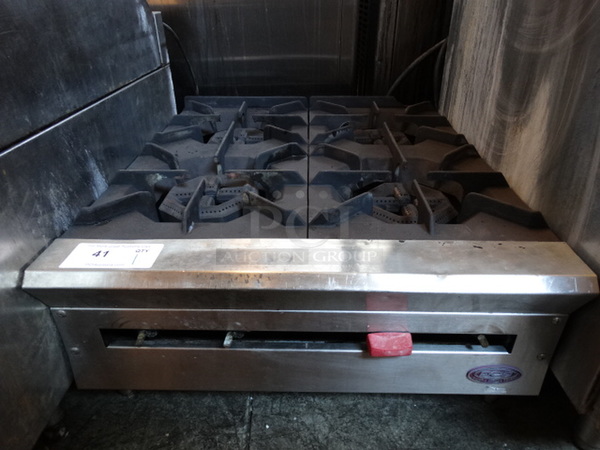 NICE! DCS Stainless Steel Commercial Countertop Gas Powered 4 Burner Range. 24x28x13