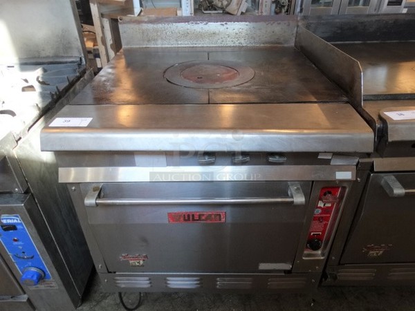 WOW! Vulcan Model H30C Stainless Steel Commercial Natural Gas Powered Single Burner w/ Lower CONVECTION Oven. 32,000 BTU. 34x35x41