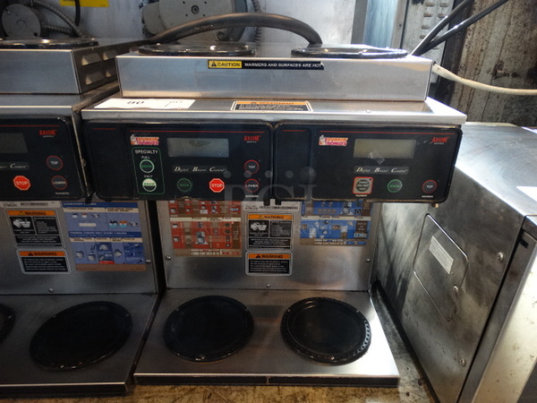 NICE! 2013 Bunn Model AXIOM 2/2 TWIN Stainless Steel Commercial Countertop 4 Burner Coffee Machine. 120/208-240 Volts, 1 Phase. 16x18x19