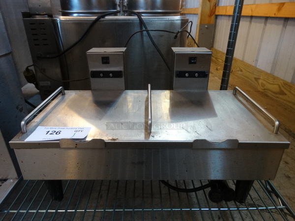 NICE! 2003 Bunn Model 2SH STAND Stainless Steel Commercial Countertop Double Server Stand. 120 Volts, 1 Phase. 19x14x11. Tested and Does Not Power On