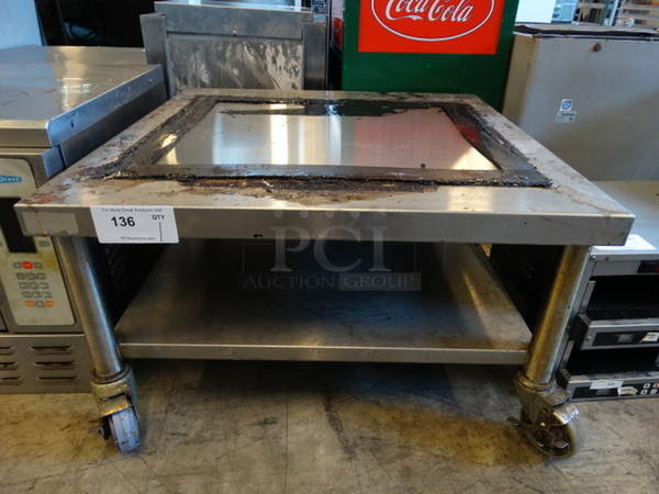 Stainless Steel Commercial Equipment Stand w/ Undershelf on Commercial Casters. 30x30x17