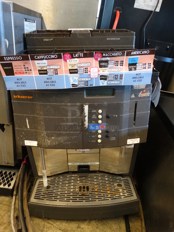 AMAZING! Schaerer Model Ambiente Commercial Countertop Automatic Espresso Machine w/ Steam Wand. 210 Volts. 17x19x28