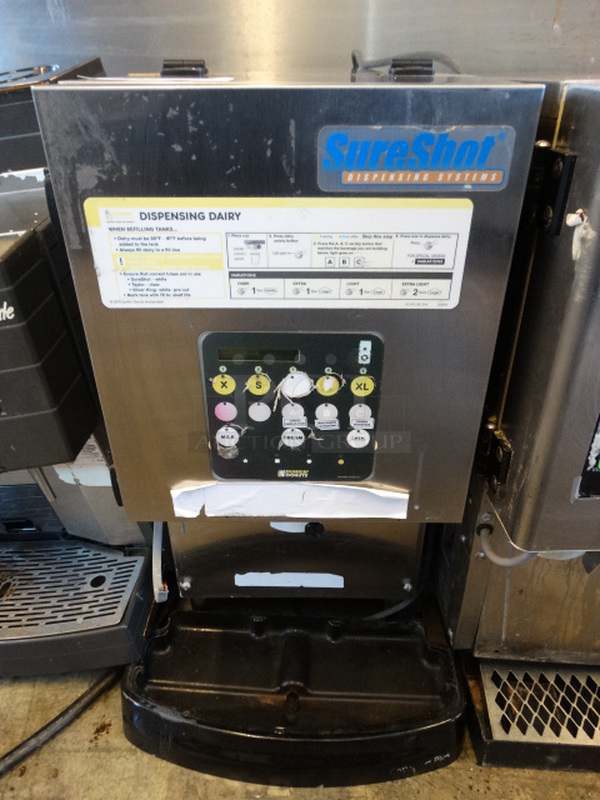 NICE! SureShot Model AC20 Stainless Steel Commercial Countertop Dairy Dispenser. 120 Volts, 1 Phase. 12x24x27