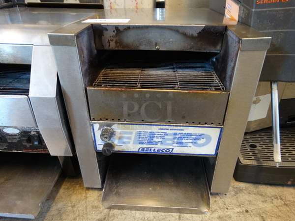 NICE! Belleco Model JT2-B Stainless Steel Commercial Countertop Electric Powered Conveyor Oven Toaster. 240 Volts, 1 Phase. 15x21x16