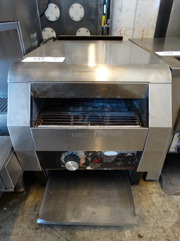 NICE! Hatco Toast Qwik Stainless Steel Commercial Countertop Electric Powered Conveyor Oven Toaster. 15x23x16. Cannot Test Due To Plug Style 