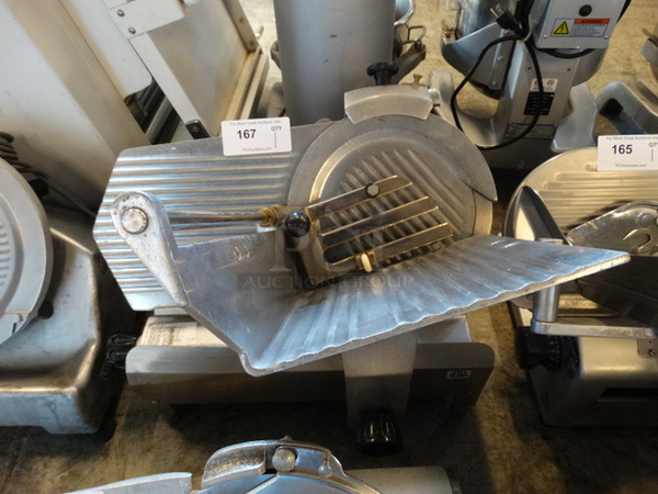 NICE! Stainless Steel Commercial Countertop Meat Slicer. 115 Volts, 1 Phase. 24x21x24. Tested and Working!
