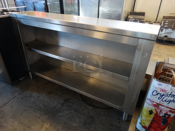 Stainless Steel Table w/ 2 Undershelves. 60x12x37