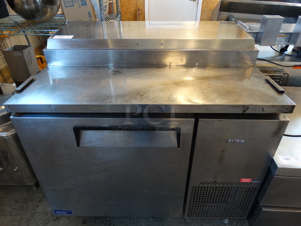 NICE! Turbo Air Model TPR-44SD Stainless Steel Commercial Pizza Prep Table on Commercial Casters. 115 Volts, 1 Phase. 44x33x42. Tested and Working!