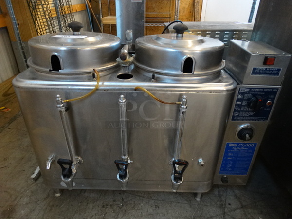 WOW! Cecilware Model CL-100 Stainless Steel Commercial Countertop Dual Automatic Coffee Urn. 120/208-240 Volts. 33x17x25