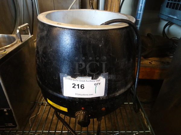 NICE! 2013 Thunder Group Model SEJ30000C Commercial Countertop Soup Kettle Food Warmer. 120 Volts, 1 Phase. 12x12x13. Tested and Working!
