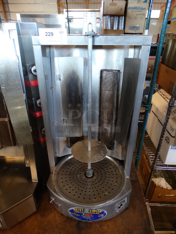 NICE! Autogyros Stainless Steel Commercial Countertop Vertical Gyro Machine. 18x18x34. Tested and Working!