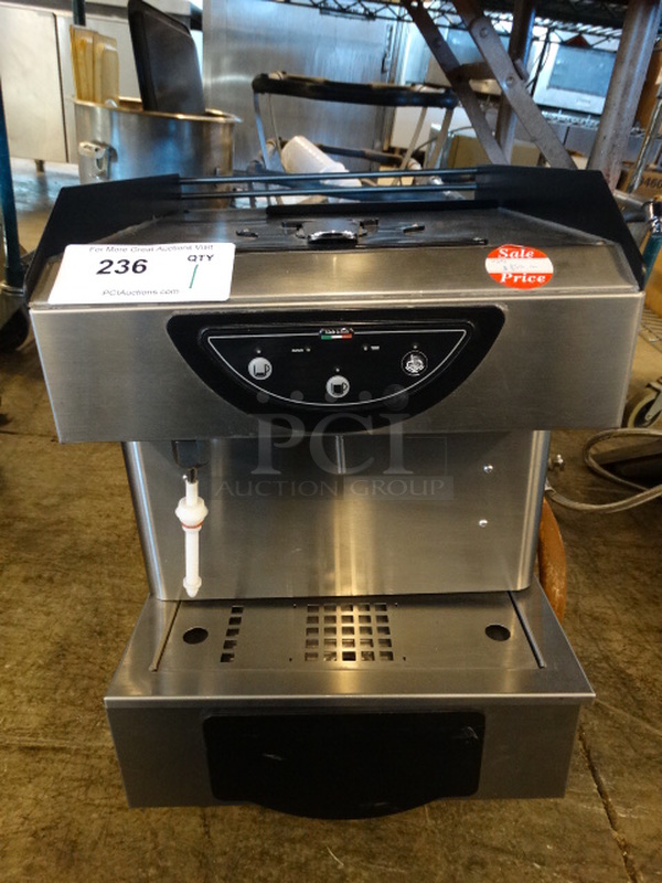 AWESOME! Stainless Steel Commercial Countertop Single Group Espresso Machine. 14x18x19