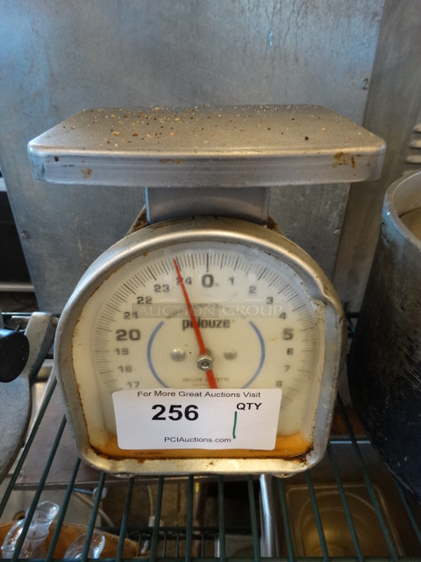 Pelouze Metal Countertop Food Portioning Scale. 7x7x8.5
