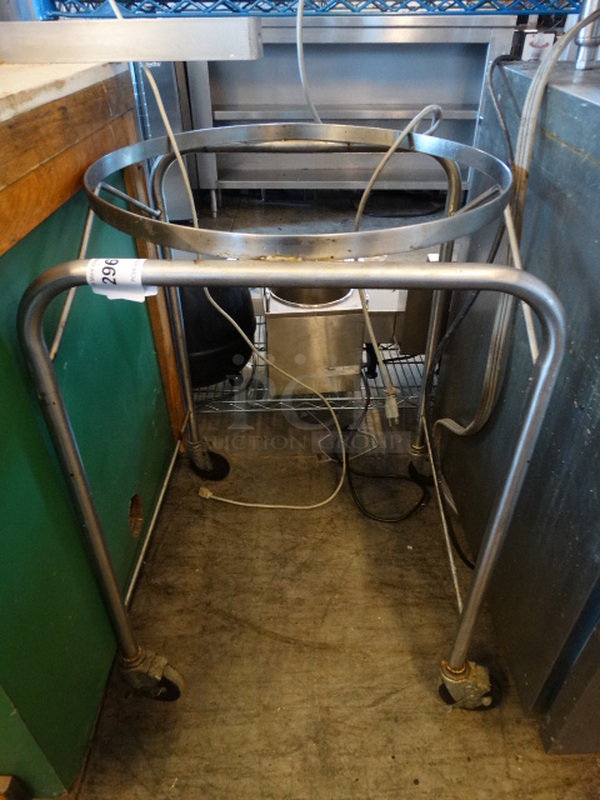 Metal Commercial Mixing Bowl Stand on Commercial Casters. 23x23x33