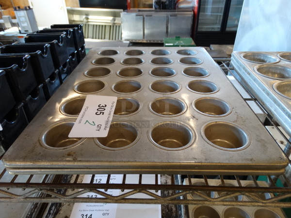 2 Metal 24 Cup Muffin Pans. 13x18x1. 2 Times Your Bid!