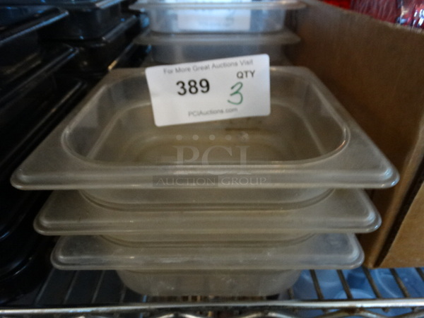 3 Poly Clear 1/6 Size Drop In Bins. 1/6x2. 3 Times Your Bid!
