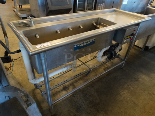 NICE! Stainless Steel Commercial Single Bay Power Wash Sink. 63x24x36