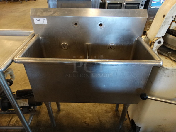 Stainless Steel 2 Bay Sink. 36x18x43