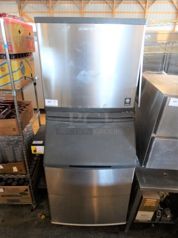2 SWEET! Items; Manitowoc Model QY0804A Stainless Steel Commercial Air Cooled Ice Machine Head and Commercial Ice Machine Bin. 208-230 Volts, 1 Phase. 30x33x77. 2 Times Your Bid! Makes One Unit