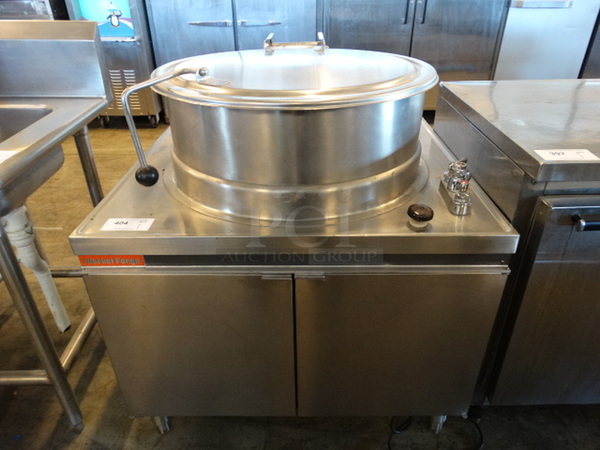 STUNNING! Market Forge Model M49 Stainless Steel Commercial Floor Style Gas Powered Steam Kettle. 36x33x40
