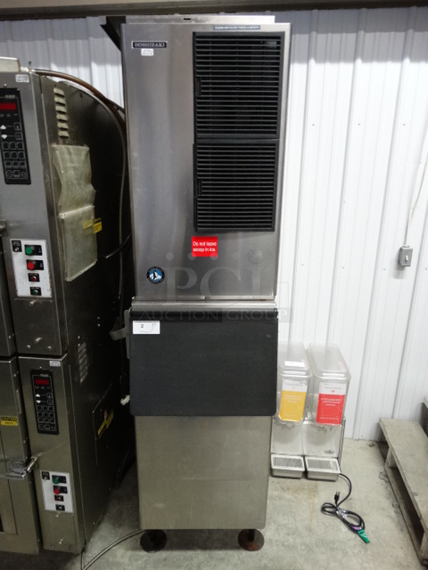 2 BEAUTIFUL! Items; Hoshizaki Stainless Steel Commercial Air Cooled Ice Machine Head and Hoshizaki Stainless Steel Commercial Ice Machine Bin. 208-230 Volts, 1 Phase. 23x33x85. 2 Times Your Bid! Makes One Unit