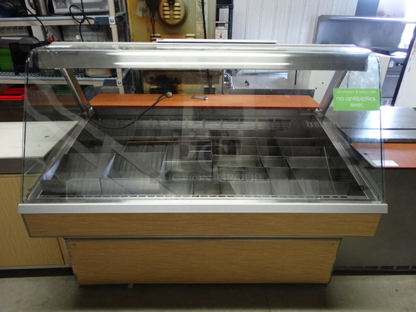 AWESOME! Federal Stainless Steel Commercial Floor Style Display Case Merchandiser w/ Cutting Board. 60x45x54
