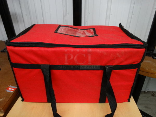 Red Insulated Food Carrying Bag. 21x13x12