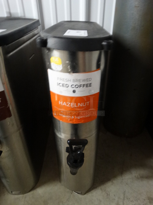Stainless Steel Beverage Holder Dispenser w/ Spigot and Lid. 6x22x21