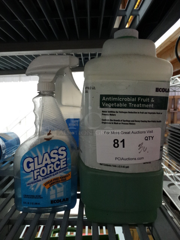 3 Various Bottles of Cleaner; Glass, Hand Soap and Fruit/Vegetable Cleaner. 3 Times Your Bid!