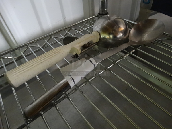 2 Metal Utensils; Scooper and Serving Spoon. 10
