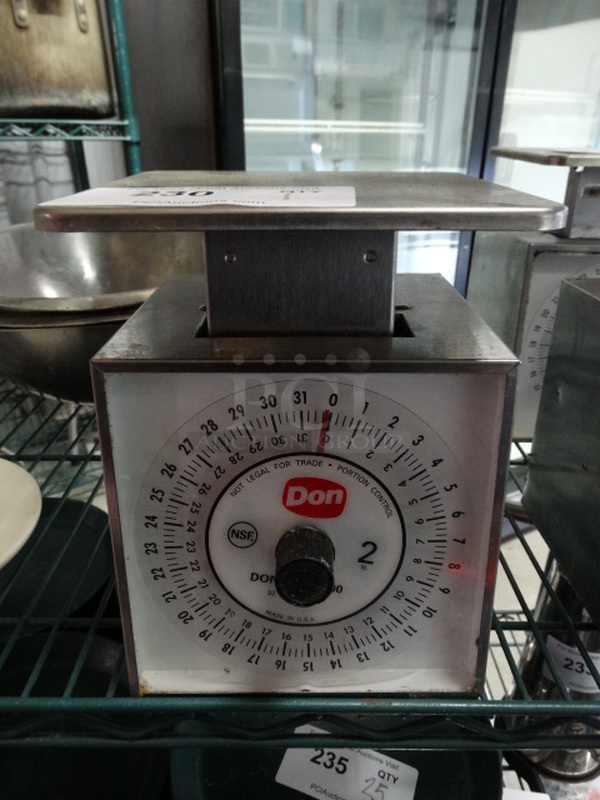 Don Metal Countertop Food Portioning Scale. 6.5x6.5x9