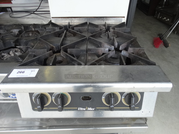 NICE! Star Ultra Max Stainless Steel Commercial Countertop Gas Powered 4 Burner Range. 24x31x15