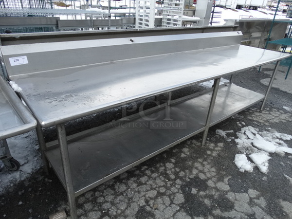 Stainless Steel Table w/ Metal Undershelf. 120x30x41