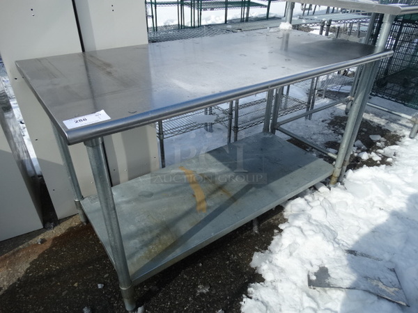 Stainless Steel Table w/ Metal Undershelf. 60x30x35