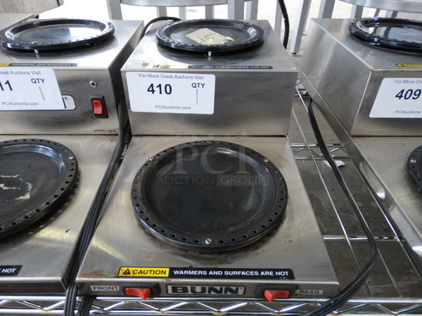 NICE! 2009 Bunn Model WL2 Stainless Steel Commercial Countertop 2 Tier 2 Burner Coffee Pot Warmer. 120 Volts, 1 Phase. 8x18x5. Tested and Working!