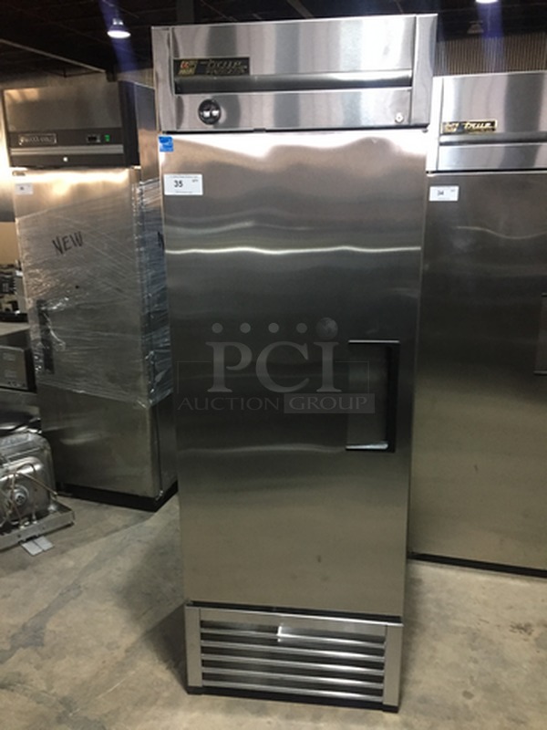 GREAT! NEW! True Commercial Single Door Reach In Freezer! With Poly Coated Racks! All Stainless Steel! Model T23F Serial 8721750! 115V 1Phase!