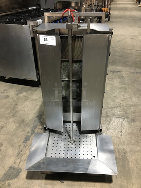 FAB! Potis Commercial Countertop Natural Gas Powered Gyro Machine! All Stainless Steel! Model FGD4 Serial 20018012016!
