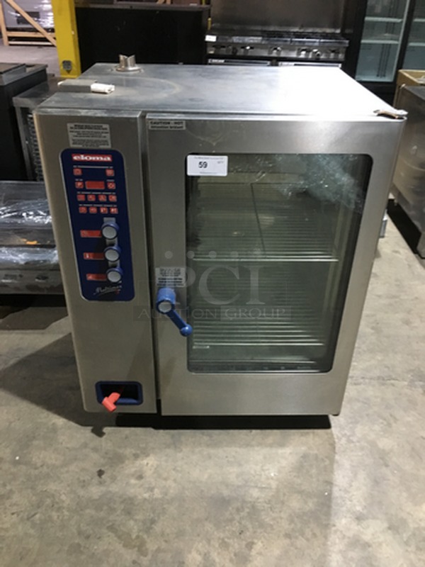 SWEET! Eloma Commercial Electric Powered Combi Oven! Multimax B Edition! With View Through Door! All Stainless Steel! On Legs!

