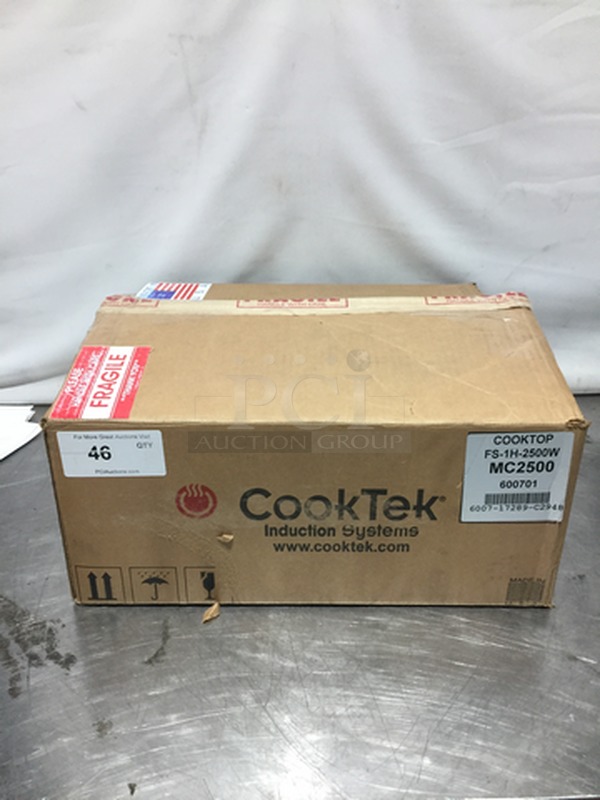 GORGEOUS! NEW! IN THE BOX! Cook Tek Commercial Countertop Electric Powered Single Burner Induction Range! All Stainless Steel Body! Model MC2500 Serial 600717289C2948! 208/240V!