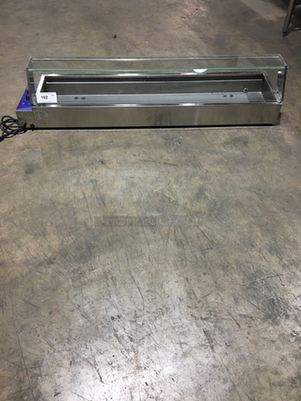Sweet! New! Out Of the Box! Bain Marie Counter Top Electric Powered Soup/Food Warmer Rail! With Sneeze Guard! Model RTC-5H! 110V 1 Phase!  