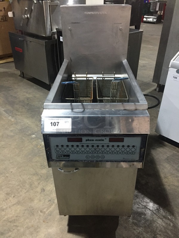 Pitco Frialator Natural Gas Powered Deep Fat Fryer!  Model 14-6-Z Serial 12860B254598SNR! On Casters! 