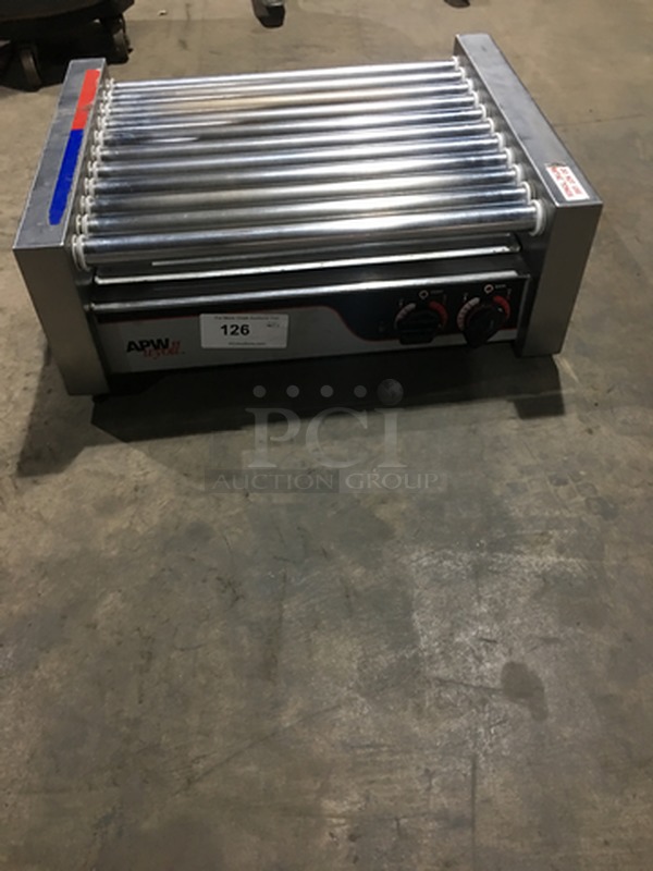 APW Wolf Counter Top Hot Dog Roller Machine! Model HR31 Serial 20780406031! 120V 1 Phase! 